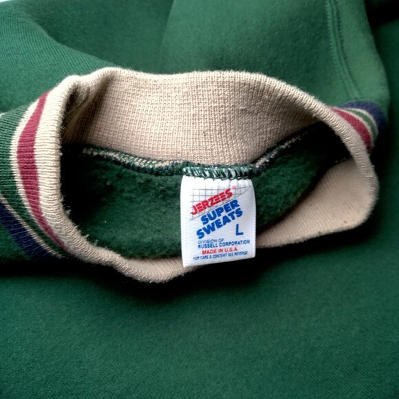 Vintage 1990s Wintergreen Ski Resort Virginia Sweatshirt L Green Skiing VA Retro - Picture 12 of 12